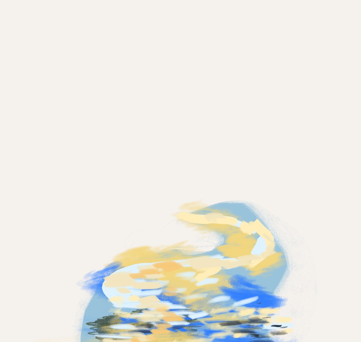 A painted river, used as a background inside Passage.
