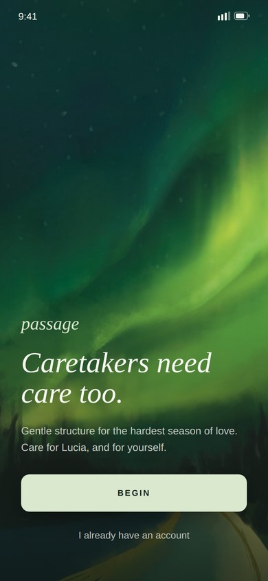 Passage 2026, welcome screen