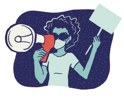 An illustration from the Choose Democracy site.