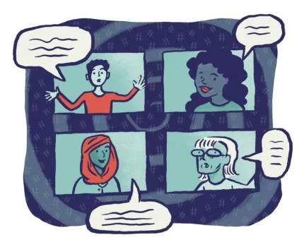 An illustration from the Choose Democracy site.