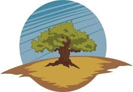 The previous Chaney Family Dentistry logo: a small oak on an orange mound against a blue sky, inside a circle.
