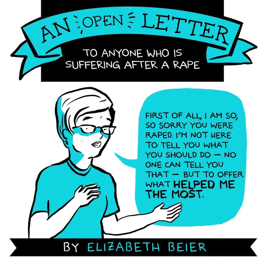 An opening panel from the open letter comic, hand lettered.